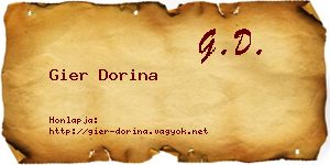 Gier Dorina névjegykártya